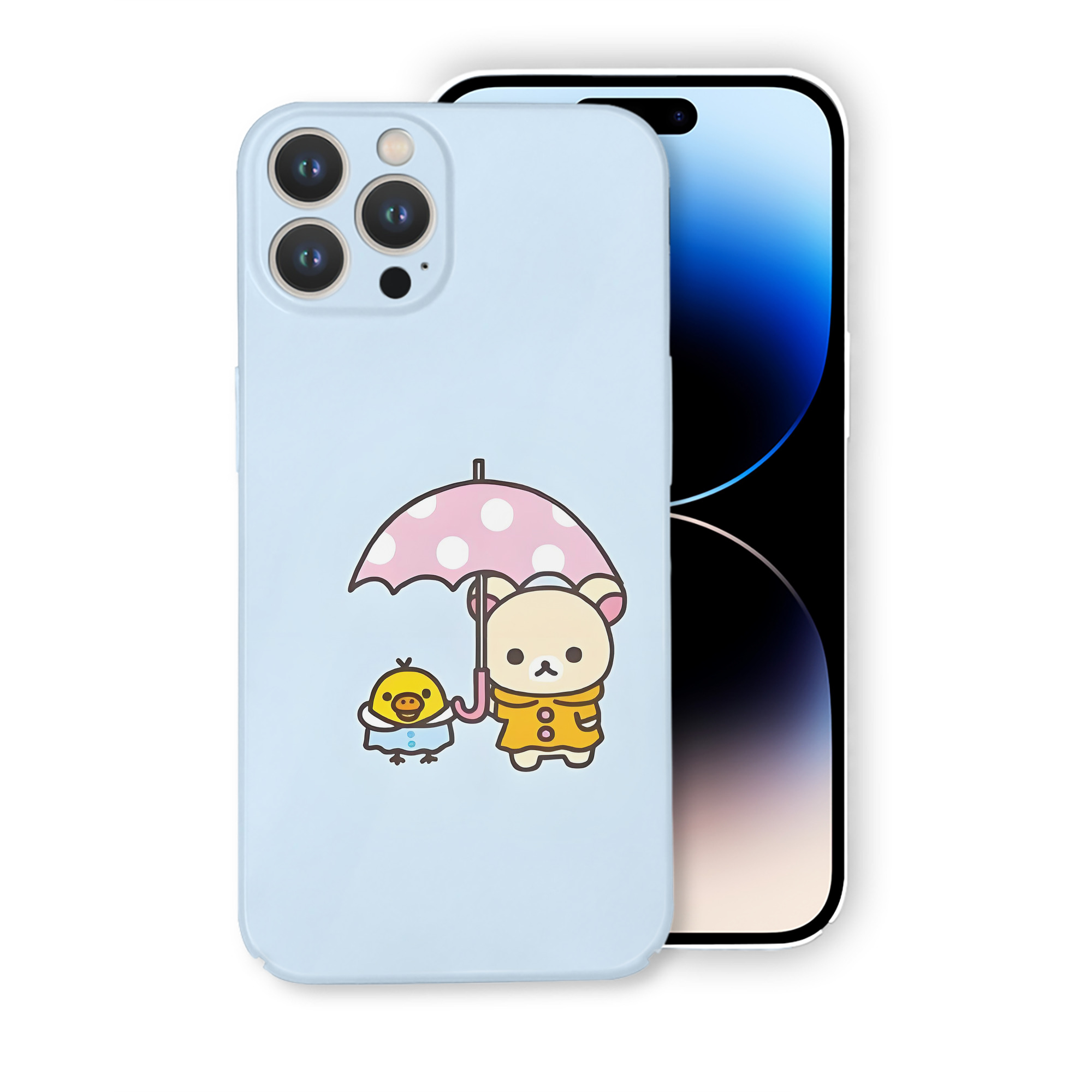 （画像用） リラックマ リラックマ キイロイトリ Rilakkuma Korilakkuma Kiiroitori 【iPhone 14シリーズ対応】ハードケース
